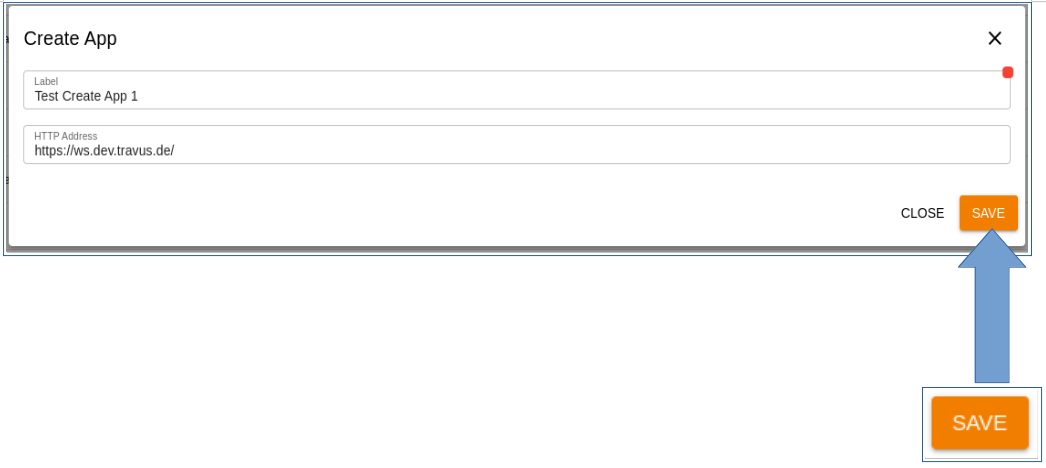 Click on the Save button