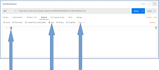 Fill all information in body tab