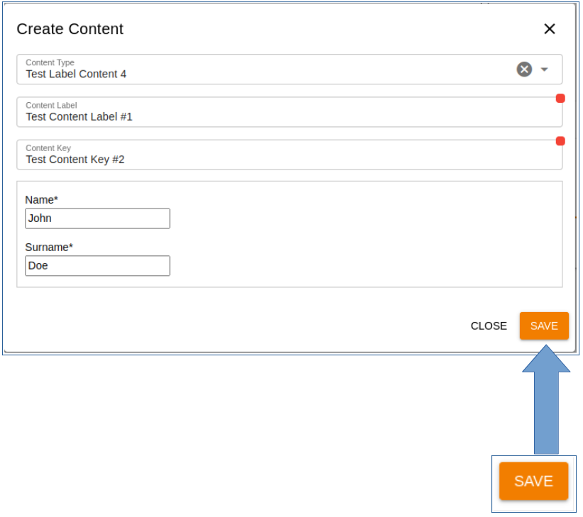 Click on the Save button